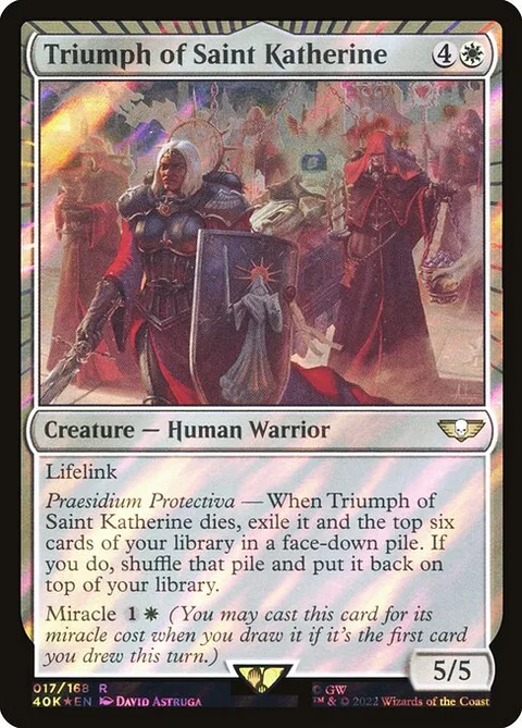 Triumph of Saint Katherine, card 17★ from Warhammer 40,000 Commander