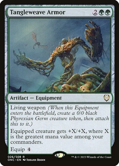 Tangleweave Armor, carte 26 de Phyrexia: All Will Be One Commander