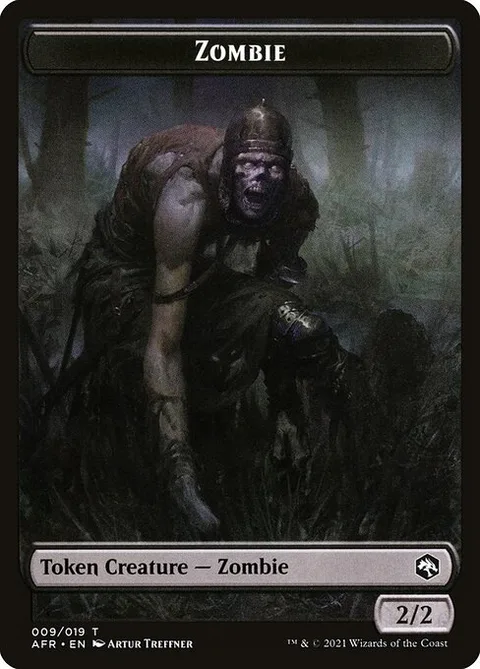 Zombie, card 9 from Adventures in the Forgotten Realms Tokens