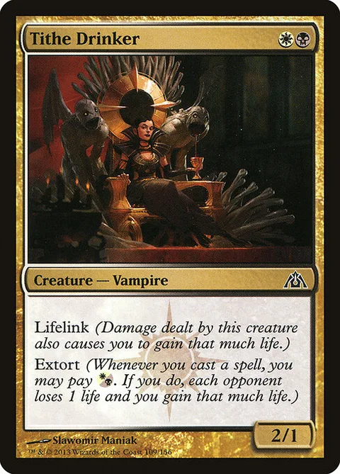Tithe Drinker, card 109 from Dragon's Maze