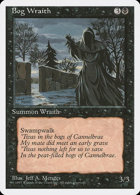 Bog Wraith, card 124 from Fourth Edition