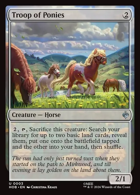 Troop of Ponies, card 3 from The Hobbit