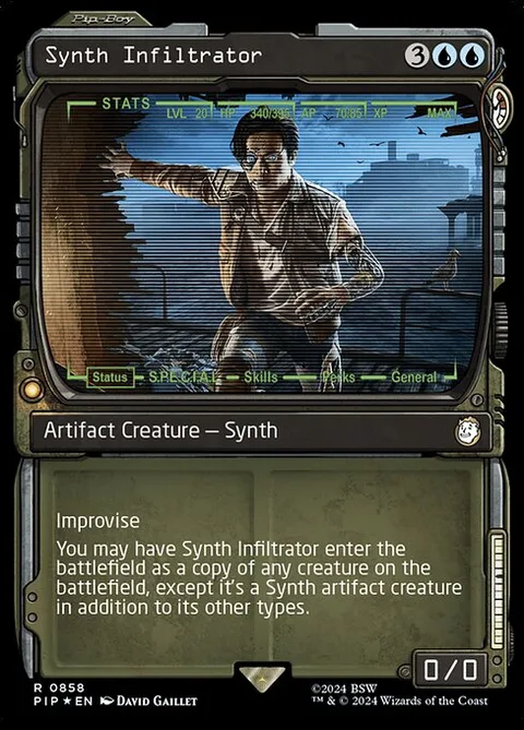Synth Infiltrator, card 858 from Fallout