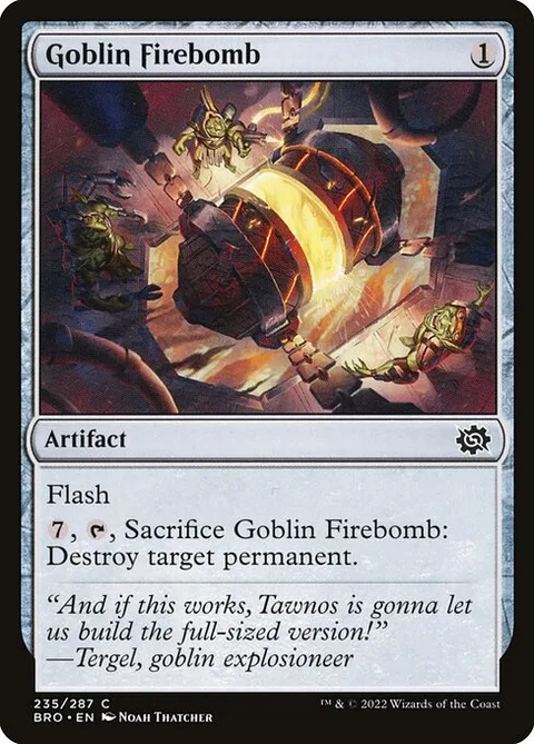 Goblin Firebomb, card 235 from The Brothers' War