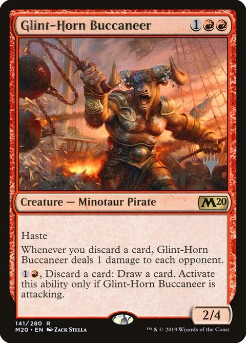 Glint-Horn Buccaneer, carte 141p de Core Set 2020 Promos
