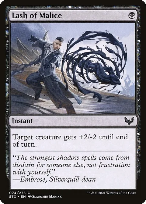 Lash of Malice, card 74 from Strixhaven: School of Mages