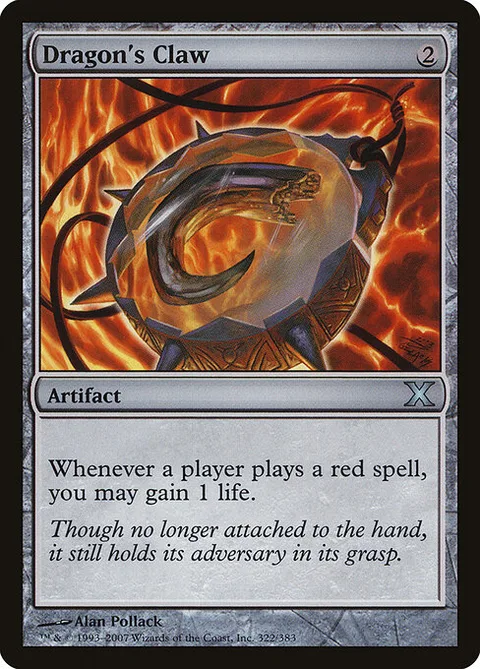Dragon's Claw, card 322 from Tenth Edition