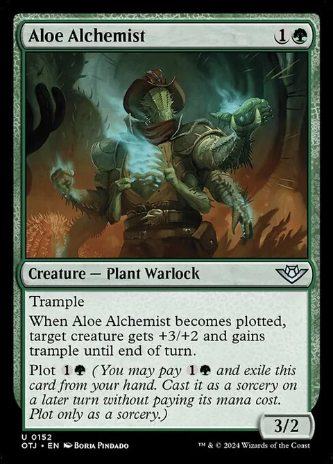 Aloe Alchemist, card 152 from Outlaws of Thunder Junction