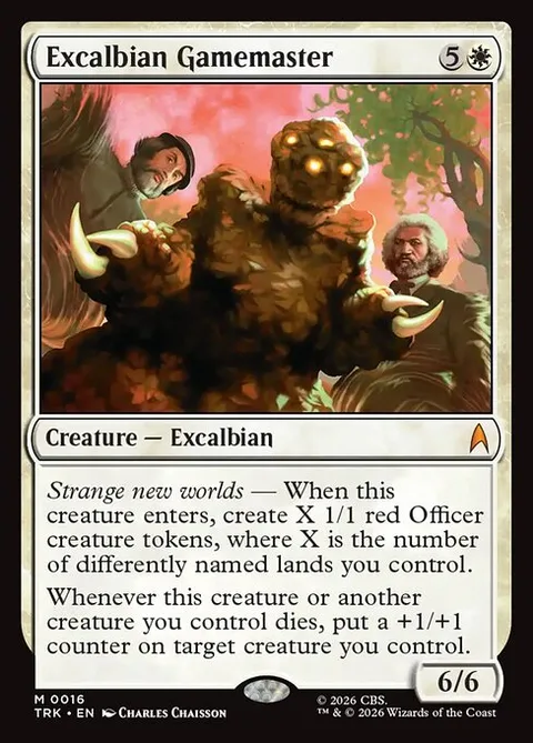 Excalbian Gamemaster, card 16 from Star Trek