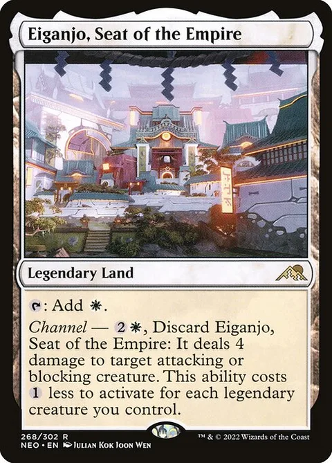 Eiganjo, Seat of the Empire, card 268 from Kamigawa: Neon Dynasty