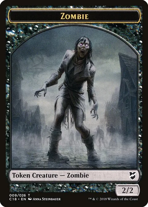 Zombie, card 9 from Commander 2018 Tokens