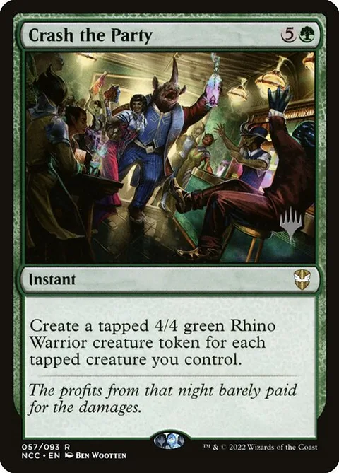 Crash the Party, card 57p from New Capenna Commander Promos