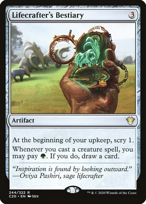 Lifecrafter's Bestiary, card 244 from Commander 2020
