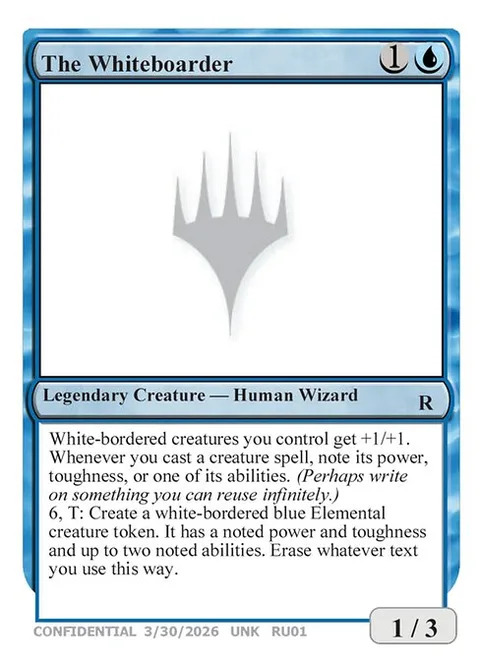 The Whiteboarder, carte RU01a de Unknown Event