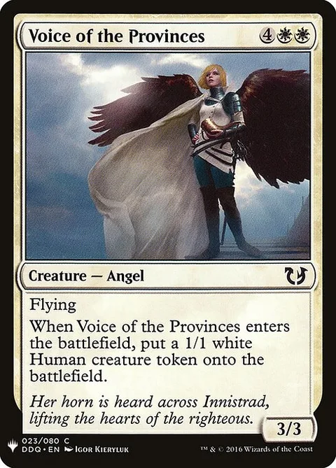 Voice of the Provinces, card DDQ-23 from The List