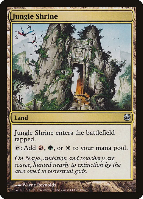 Jungle Shrine, card 34 from Duel Decks: Ajani vs. Nicol Bolas