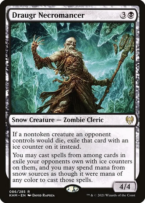Draugr Necromancer, card 86 from Kaldheim
