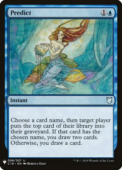Predict, card C18-98 from The List