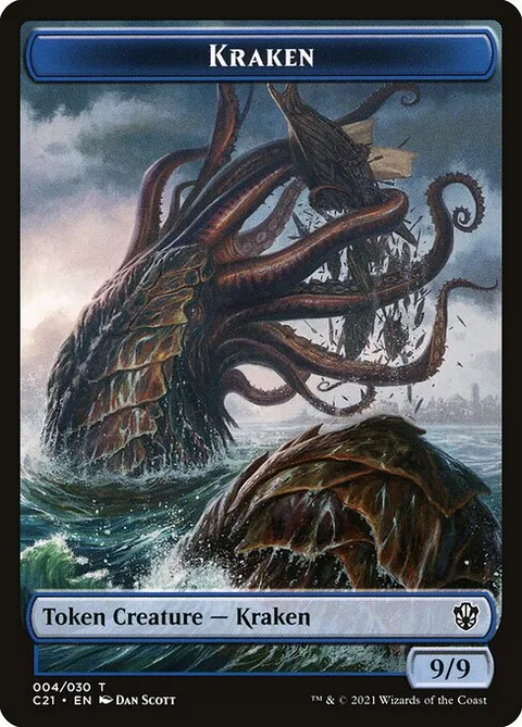 Kraken, carte 4 de Commander 2021 Tokens