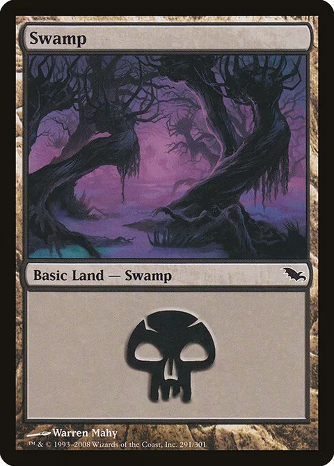 Swamp, card 291 from Shadowmoor