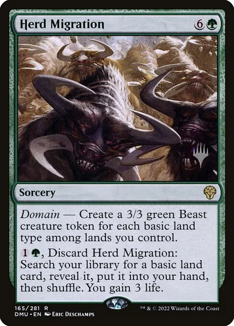 Herd Migration, carte 165p de Dominaria United Promos