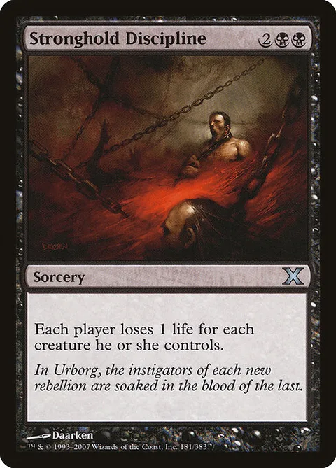 Stronghold Discipline, card 181 from Tenth Edition