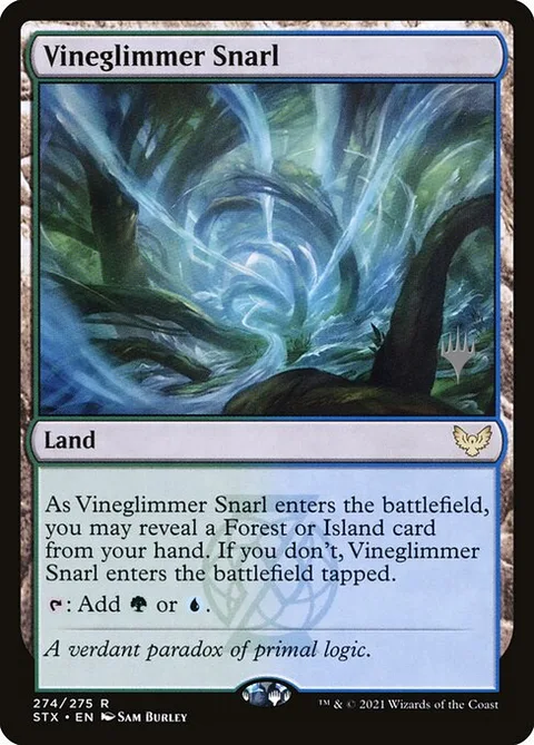 Vineglimmer Snarl, card 274p from Strixhaven: School of Mages Promos