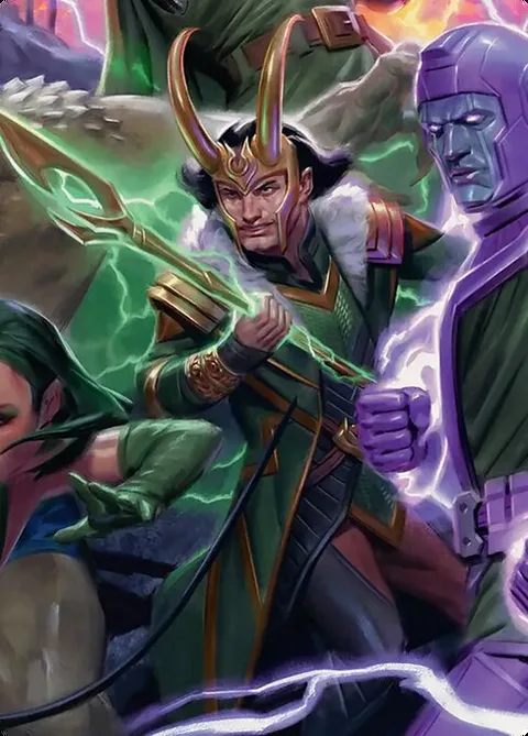 Loki, God of Lies // Loki, God of Lies, card 12b from Marvel Super Heroes Art Series