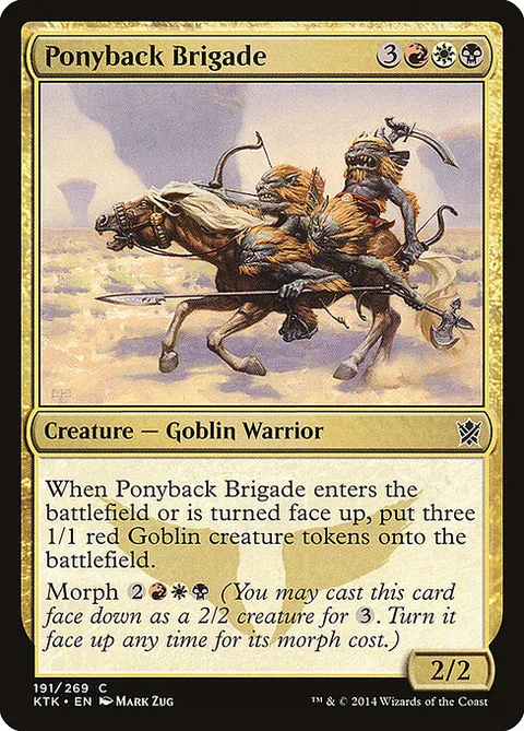 Ponyback Brigade, card 191 from Khans of Tarkir