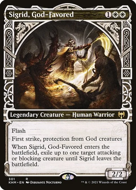 Sigrid, God-Favored, card 301 from Kaldheim
