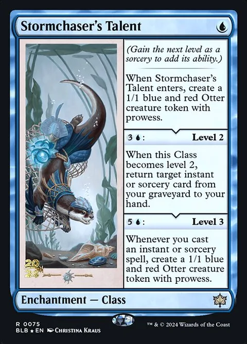 Stormchaser's Talent, card 75s from Bloomburrow Promos