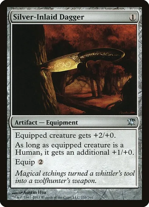 Silver-Inlaid Dagger, card 233 from Innistrad