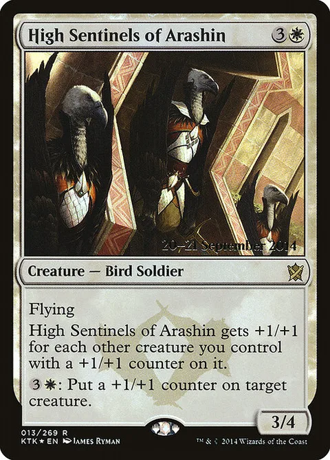 High Sentinels of Arashin, card 13s from Khans of Tarkir Promos