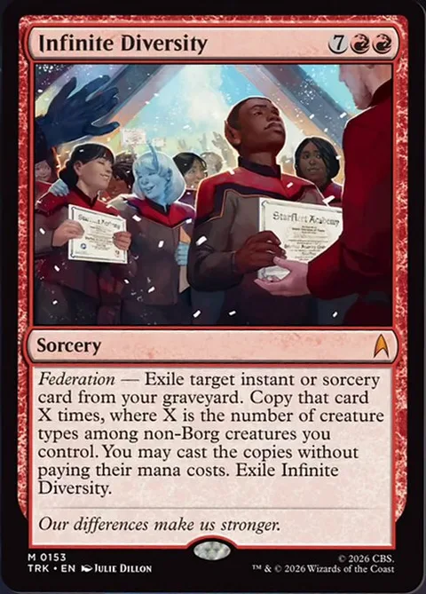 Infinite Diversity, card 153 from Star Trek