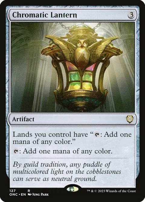 Chromatic Lantern, card 127 from Phyrexia: All Will Be One Commander