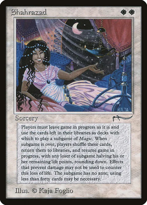 Shahrazad, card 10 from Arabian Nights