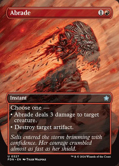 Abrade, card 327 from Foundations