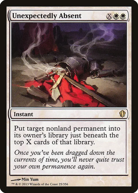 Unexpectedly Absent, carte 25 de Commander 2013