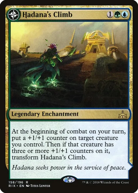 Hadana's Climb // Winged Temple of Orazca, card 158 from Rivals of Ixalan