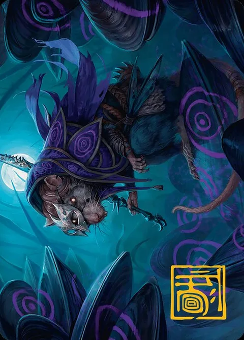 Nightwhorl Hermit // Nightwhorl Hermit, card 10 from Bloomburrow Art Series