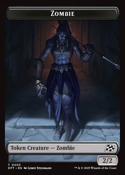 Zombie, card 3 from Aetherdrift Tokens
