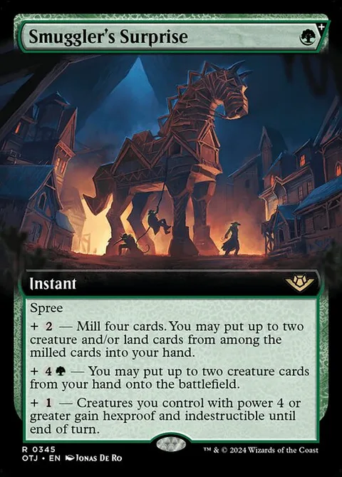 Smuggler's Surprise, card 345 from Outlaws of Thunder Junction