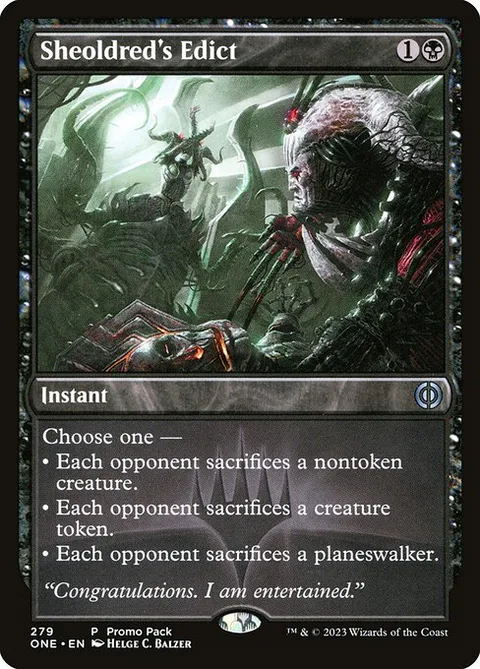 Sheoldred's Edict, carte 279 de Phyrexia: All Will Be One