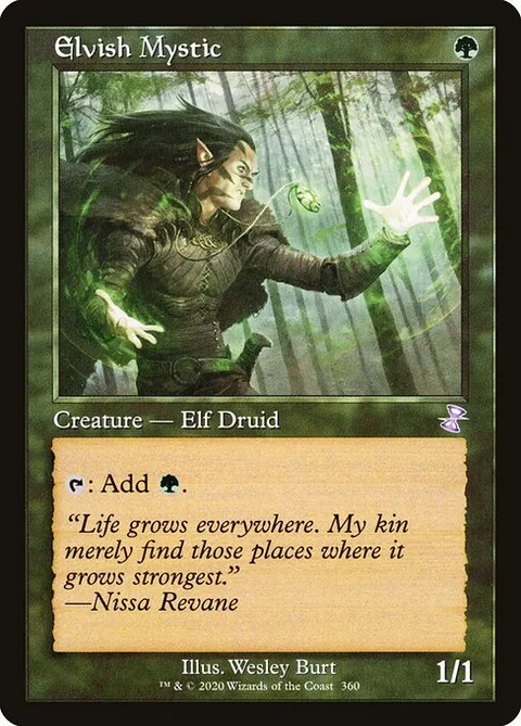 Elvish Mystic, card 360 from Time Spiral Remastered