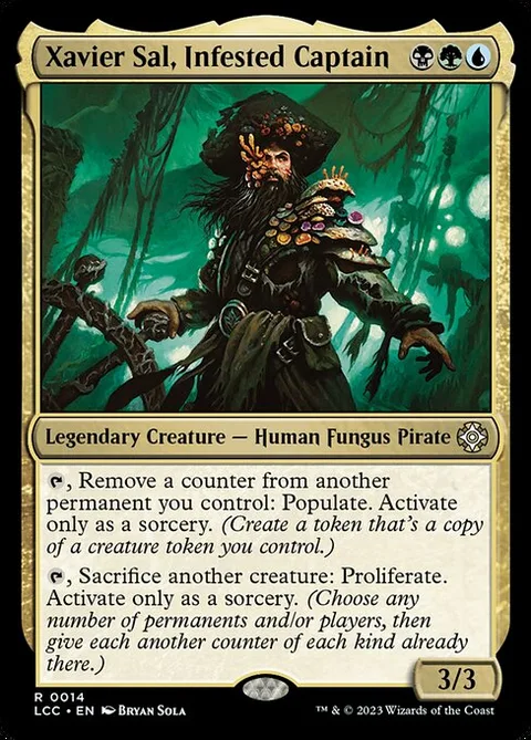 Xavier Sal, Infested Captain, card 14 from The Lost Caverns of Ixalan Commander