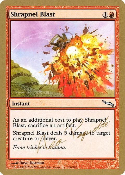 Shrapnel Blast, card ap106 from World Championship Decks 2004