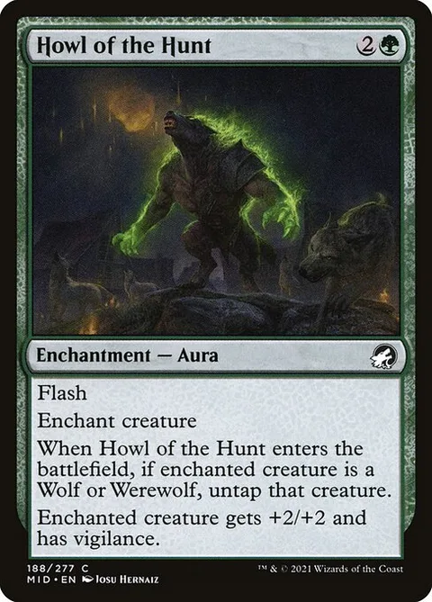 Howl of the Hunt, card 188 from Innistrad: Midnight Hunt
