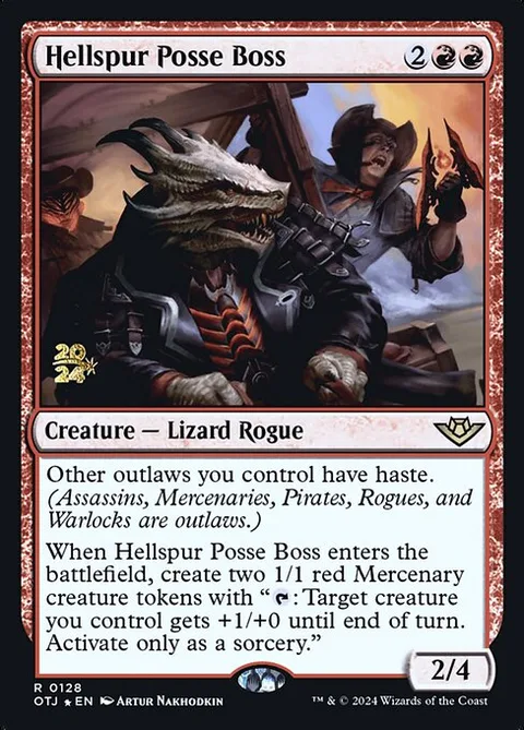 Hellspur Posse Boss, card 128s from Outlaws of Thunder Junction Promos