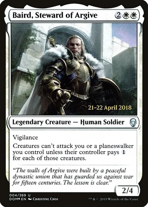 Baird, Steward of Argive, card 4s from Dominaria Promos