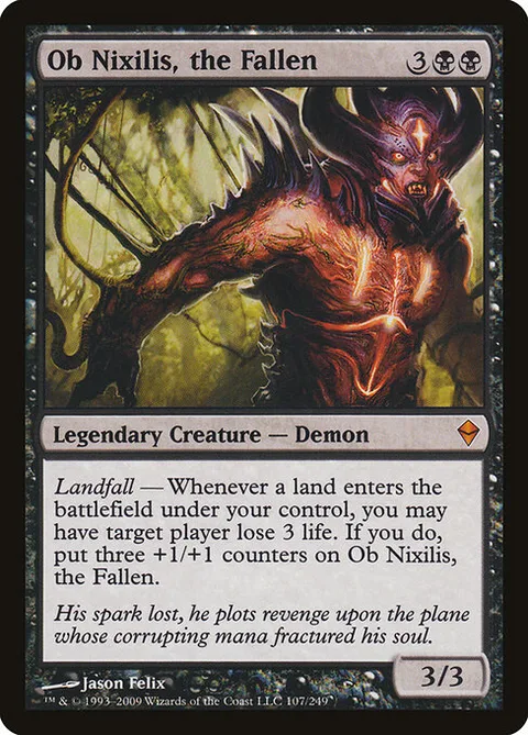 Ob Nixilis, the Fallen, card 107 from Zendikar